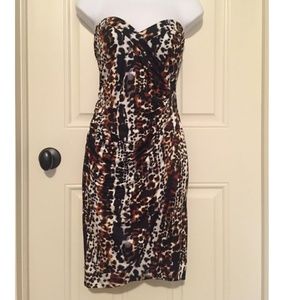 Victoria's Secret Animal Print Strapless Dress